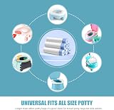VISATOR Portable Travel Potty Chair Liners Bags 90 PCS 45x50cm Drawstring view 2