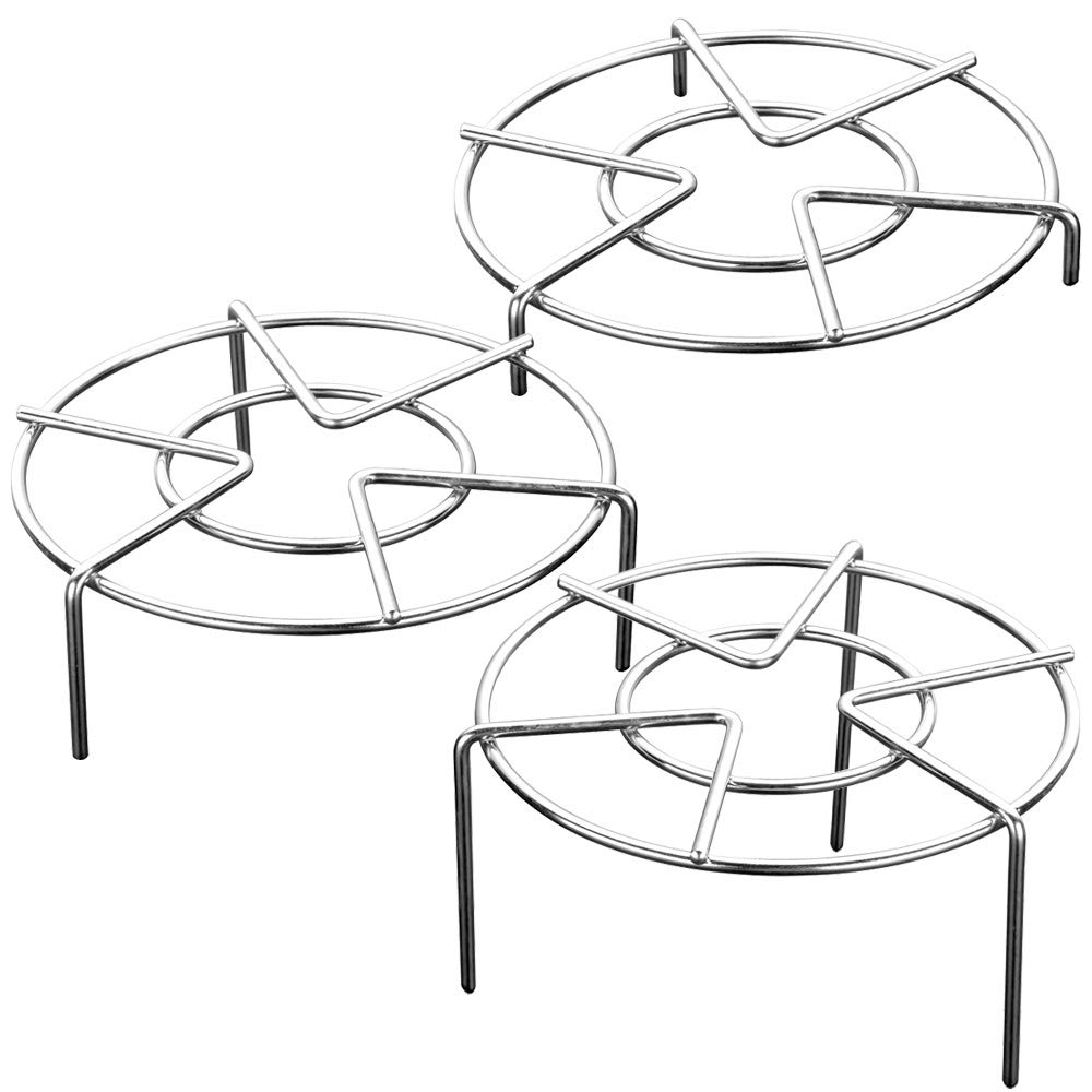 Set of 3, Stainless Steel Trivet Rack Stand, SourceTon 3 Sizes Heavy Duty Pressure Cooker Steam Rack, Steaming Rack, Pot Pan Cooking Stand- 1.2 Inch, 2 Inch, 2.8 Inch