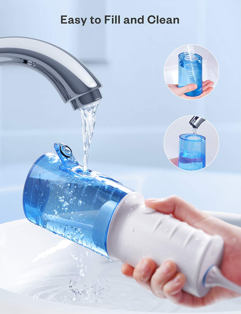 Water Flosser Cordless Teeth Cleaner, 320ML Professional Dental Oral Irrigator 4 Modes & Jets IPX7 Waterproof Cleanerable Water Tank Portable and USB Rechargeable for Home Travel, Braces & Bridge Care: Beauty