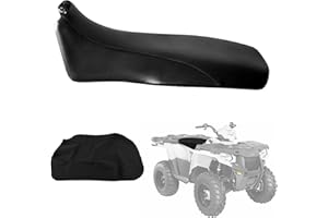 Kistrba Seat Cover Replacement Compatible with 1996-2004 Polaris Sportsman 400-700, Heavy Duty Leather Seat Cover Replacement, Black