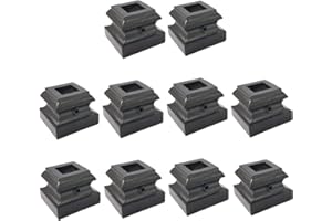 (Box of 10) Langdoly 1/2" Iron Baluster Flat Base Shoes Staircase Spindle Level Shoes with Set Screw Satin Black