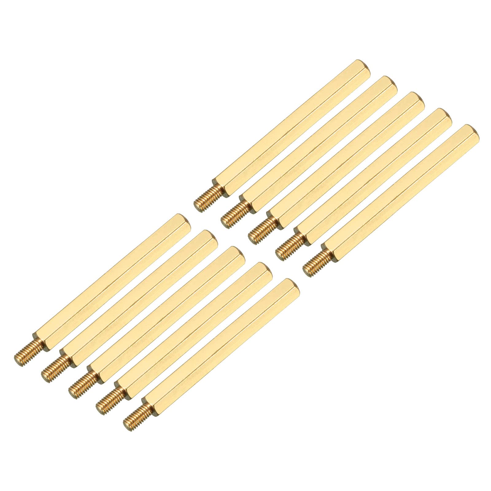 YOKIVE 30 Pcs Brass Hexagon Threaded Spacer, Hex Spacer with Female and Male Thread | Fixing the Motherboard, Great for Electronics Industries (M3 40+6mm)