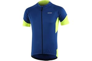 BERGRISAR Men's Basic Cycling Jerseys Short Sleeves Mountain Bike Bicycle Shirt Zipper Pockets