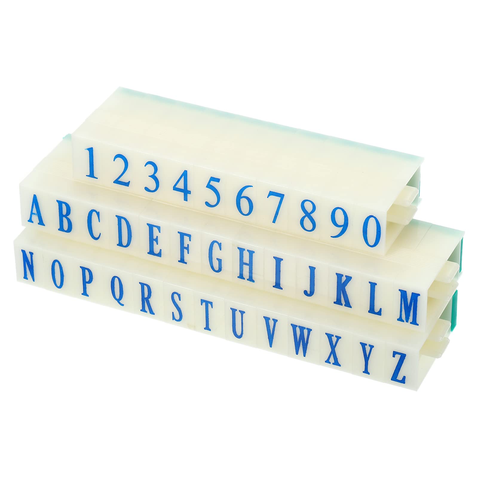 PATIKIL Detachable Number Letter Stamp, 13mm Plastic 9+26 Digits Font Size 2 Numeral 0-9 Alphabet A-Z Combination Set for Card Tag Scrapbook Craft Making Teaching