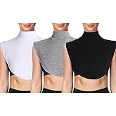 LERTREE 3Pcs Unisex Detachable Fake Collar Modal Fake Turtleneck Neck Warmer Half Top Blouse Collar