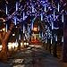 Outdoor Solar String Lights, 8 Tubes 288 LED Solar Powered Meteor Shower Rain Light, Falling Raindrop Christmas Lights, Waterproof Cascading Lights for Halloween Party Wedding Xmas Tree Decor (Blue)…