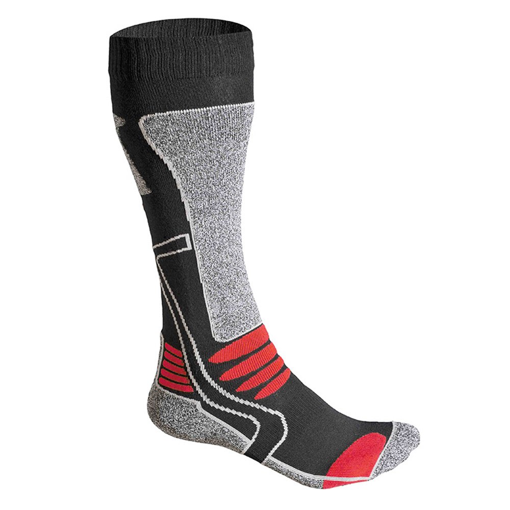 F-Lite Women's Motorcycling High Socks - Black/Red, Size 39-42 (6-8)