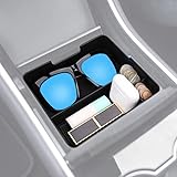 BougeRV for Tesla Model 3 Y Accessories Center Console Organizer Tray with Sunglasses Holder and Coin Holder fits Tesla Model