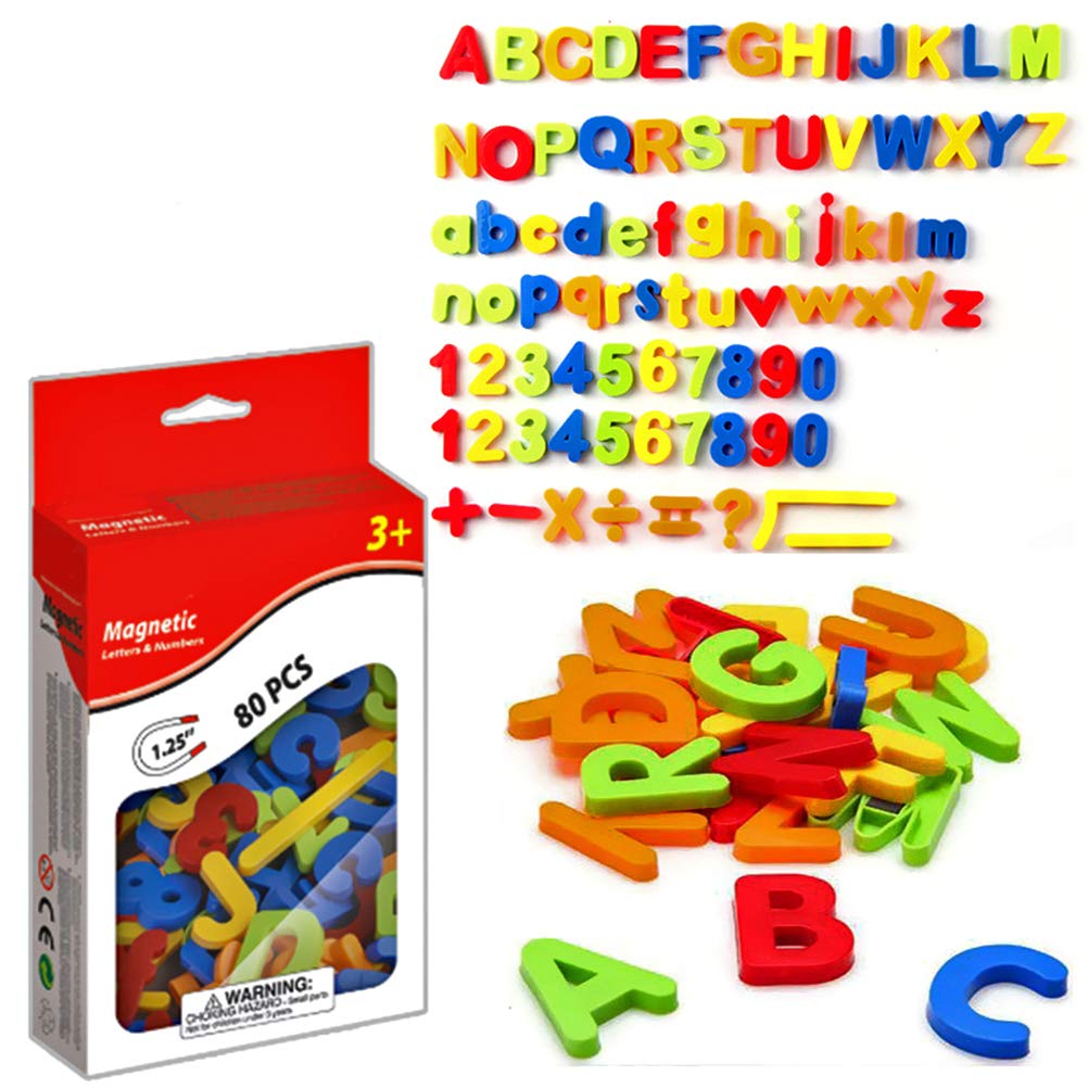 123Pcs Abc Kids Magnetic Alphabet Letters And Numbers Set For Kids Magnetic Letters Numbers And Math Symbols