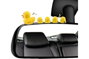 SINSETU Mini Ducks Car Dashboard Decors, 20 Pieces Cute Rearview Mirror Ornaments, Funny Interior Car Accessories with Adhesive Stickers for Automotive Window Home Garden Decorations
