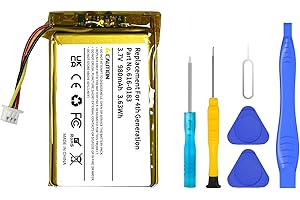 SHENMZ for iPod Classic 4th Generation Battery Replacement Kit - 980mAh 0 Cycle Battery & Repair Tools for 20GB 30GB 40GB 60GB A1099 616-0206 616-0183 Photo Version