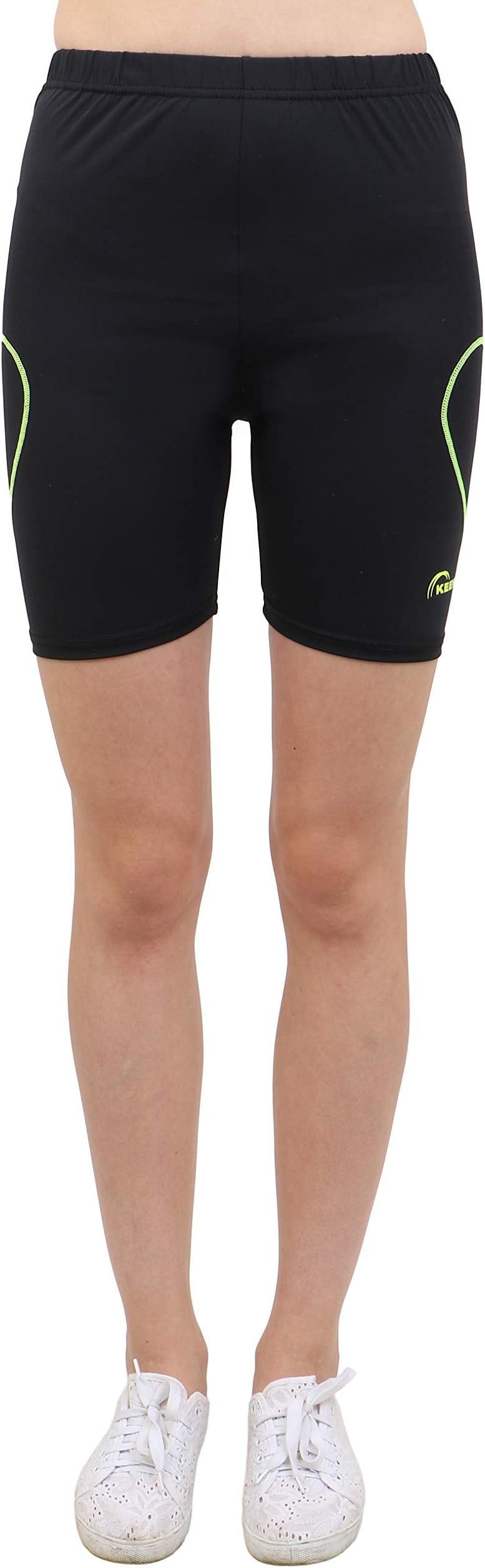 KEEWI Women's Lycra Shorts (Black)