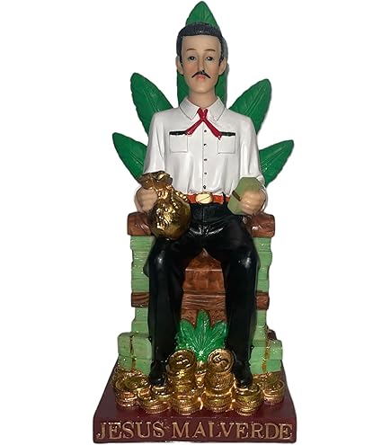 Amazon.com: Jesus Malverde Estatua Jesus Malverde Statue Sitting