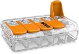 WAGO 221-415 25 Piece Connection Block 5 Conductors 0.14-4 mm² Orange