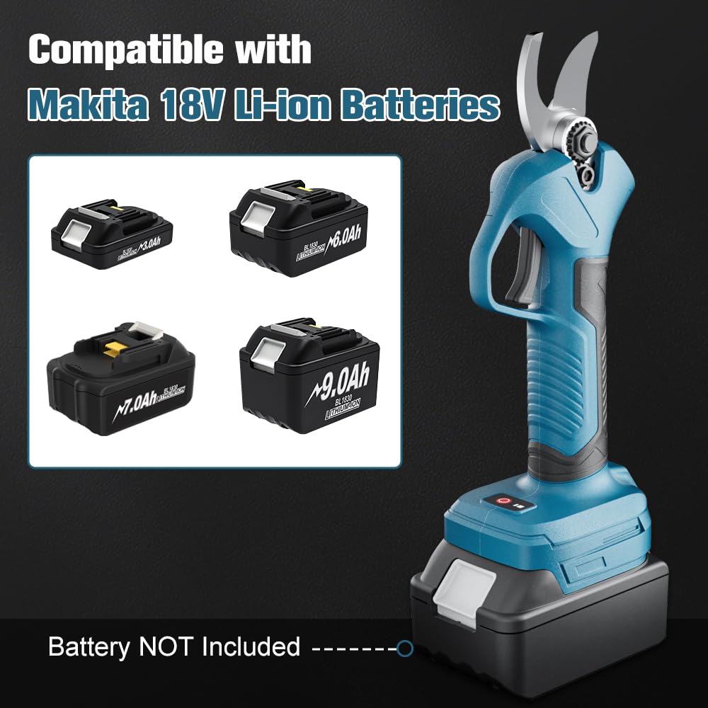 Akku Astschere Elektrische Gartenschere für Makita 18 V mit LCD-Display, Bürstenloser Motor, Elektrische Astsäge,Elektrische Astschere zum Beschneiden von Bäumen und Obstbäumen(ohne Akku) 7