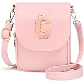 Cozystep Initial Crossbody Bags Toddler Purse for Girls PU Leather Cross Body Bag Handbag Personalized Preppy Teen Girl Gifts
