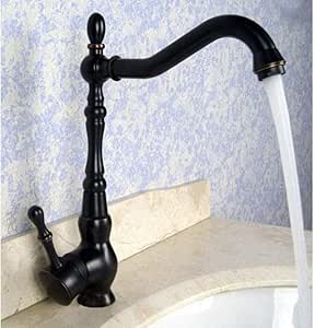 Grifo Grifo Giratorio De Bronce Frotado Con Aceite Monomando Baño