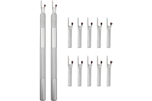 XGNG 2Sets 10PCS Metal Seam Ripper Set Seam Cutter with Replacement Blade Aluminum Alloy Handle Stitch Unpicker for Sewing