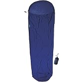 COCOON Coolmax MummyLiner Sleeping Bag Liner - Bluemax | Quick-drying COOLMAX fabric, Breathable moisture management, Mummy-shaped liner for warm-weather camping and travel