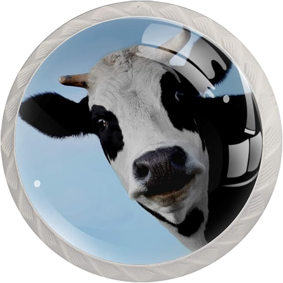 Perillas de gabinete de cocina Vaca animal Perillas de mesitas de noche