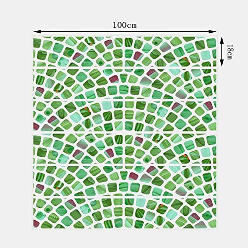 JHYS LT036 3D DIY Self-adhesive Waterproof Stairs stickers Dark green Mosaic Ceramic tile Mural 18 100cm6PCS