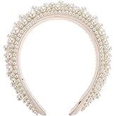 Luxshiny Pearl Hairband for Women Baroque Style Lightweight Sponge Headband with Elegant Pearl Decor Comfortable Fit for Daily Wear Parties and Special Occasions