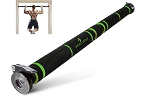 BODYROX Pull Up Bar for Doorway - Heavy-Duty Chin Up Bar with Locking Mechanism, Safe Screw In Mounts, Double-Thick Adjustabl