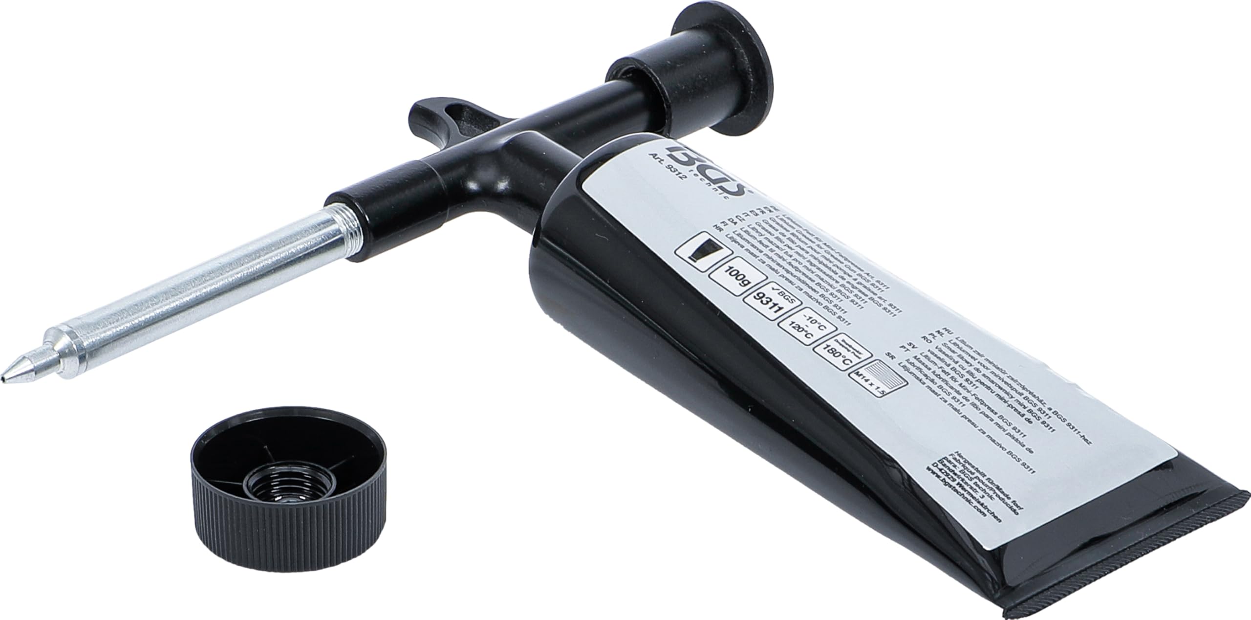 BGS 9311 | Mini Grease Gun with 100 g Lithium Grease (1 Tube)