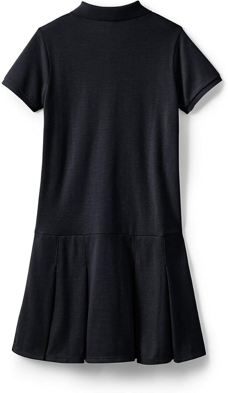 Lands' End School Uniform Little Girls Short Sleeve Mesh Polo Dress: Clothing