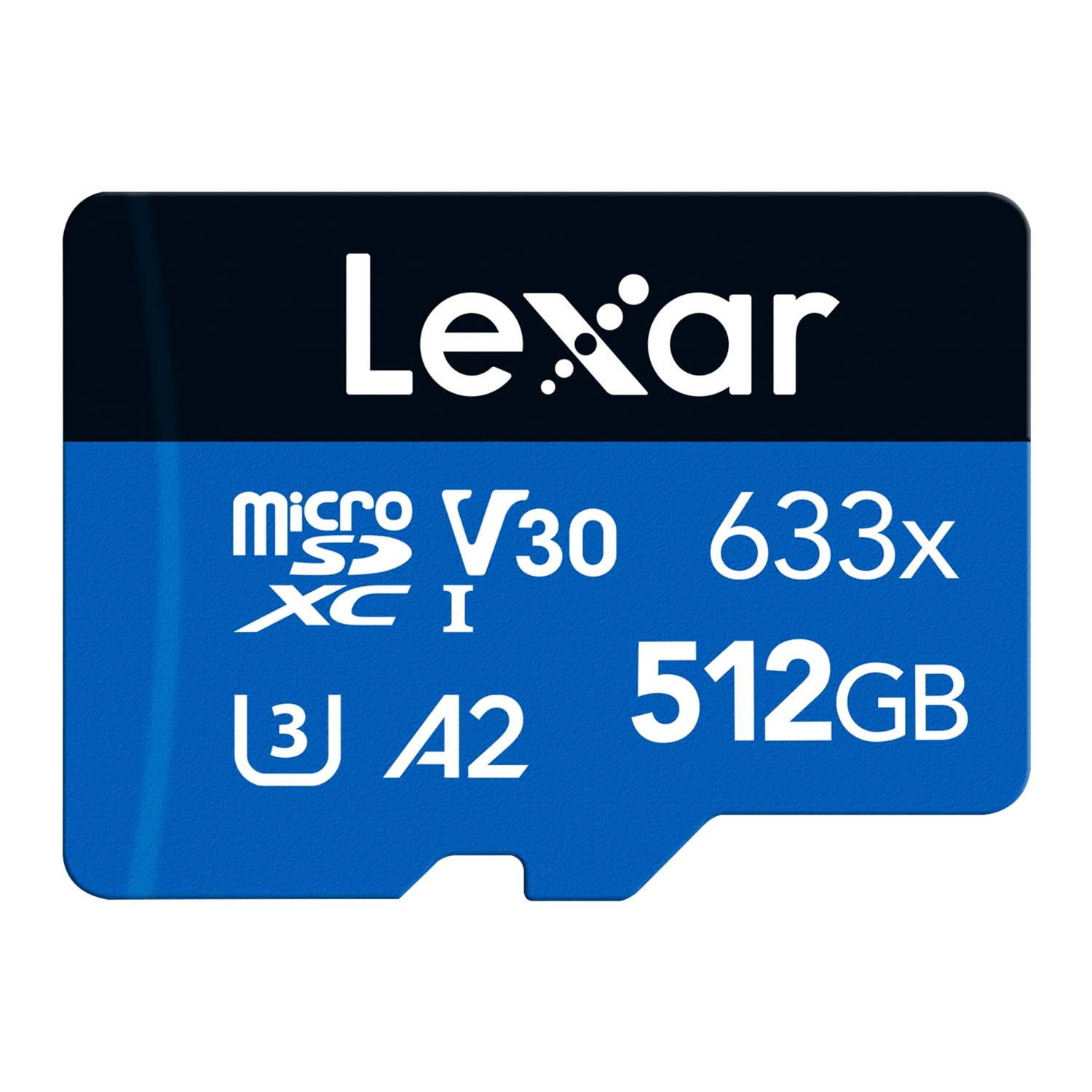 Lexar 512GB Micro SD Card, microSDXC UHS-I Card + SD Adapter, microSD Memory Card up to 100MB/s Read, A2, Class 10, U3, V30, TF Card for Smartphones/Tablets/IP Cameras