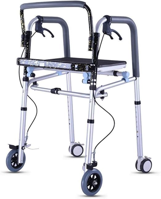 folding walking frame with wheels