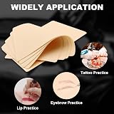 rayyl Tattoo Practice Fake Skin 20PC 7.4x5.6in Double Sided Silicone Pad view 4