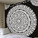 ENJOHOS Mandala Tapestry Wall Hanging Black and White Indian Bohemian Wall Hanging for Bedroom Living Room Hippie Flower Drapes for Ceiling, W79 x T59