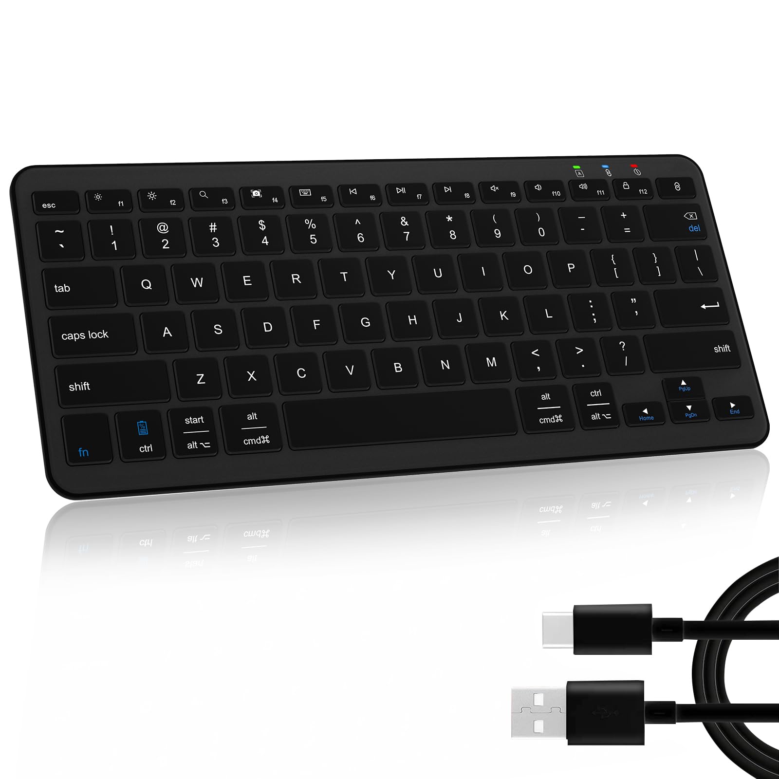 Photo 1 of Qulose Bluetooth Keyboard, Ultra-Slim Wireless Keyboard for iPad, Rechargeable Ergonomic Computer Keyboard for iOS, Android, Windows PC Tablets Phone, Black