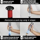 CIRCLE JOY 5-in-1 Electric Wine Opener Stainless Steel Kit with Foil Cutter view 4