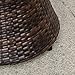 Sundale Outdoor Small Side Table Patio Rattan End Table 20 Inch Hourglass Wicker Accent Tables Steel Frame Lightweight Brown Mesa Auxiliar pequeña Mesa Auxiliar de ratán marrón