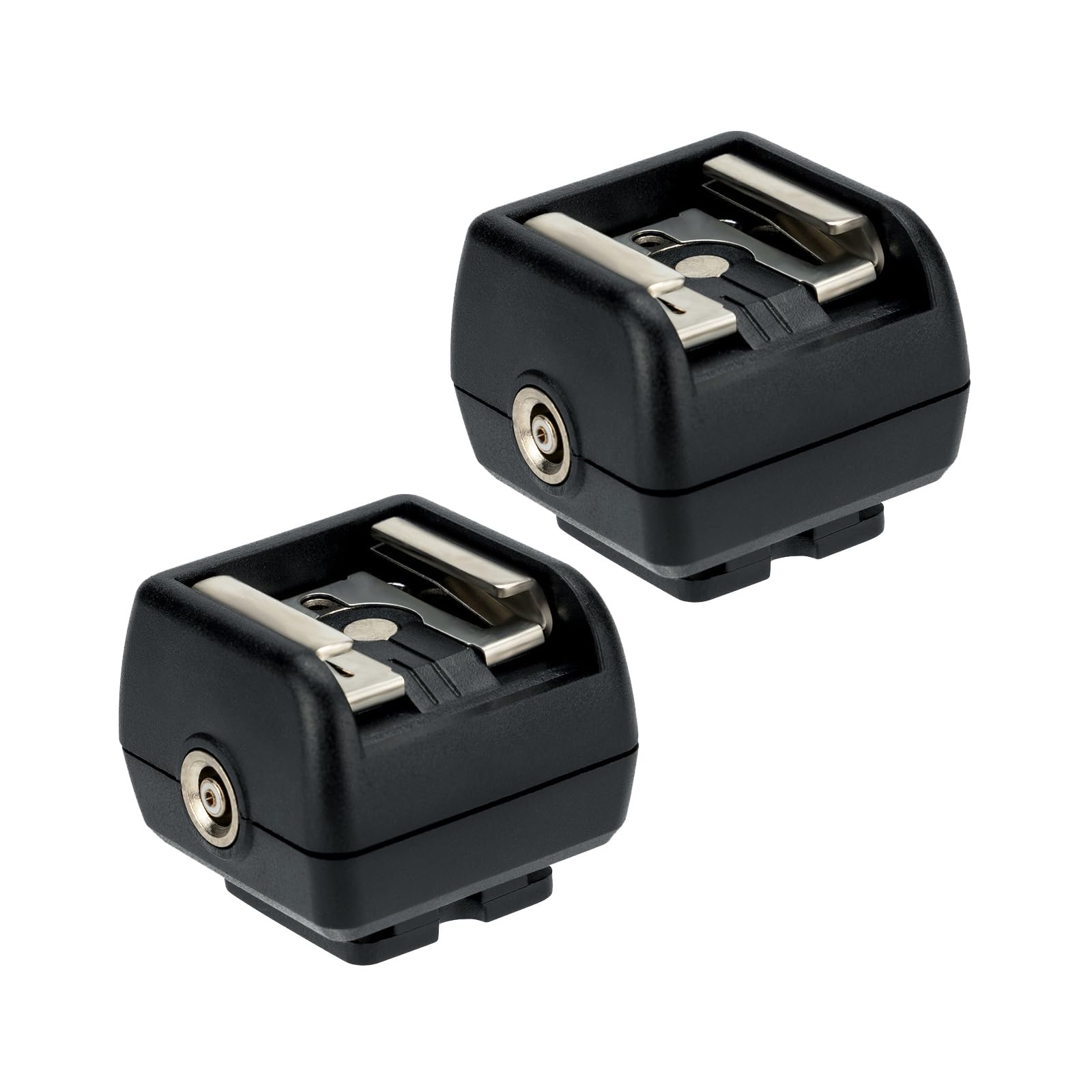 JJC Flash Hot Shoe Adapter with Sync Socket for Standard ISO Hot Shoe and for Sony Multi Interface Shoe MIS Shoe Flash (2 Pack)