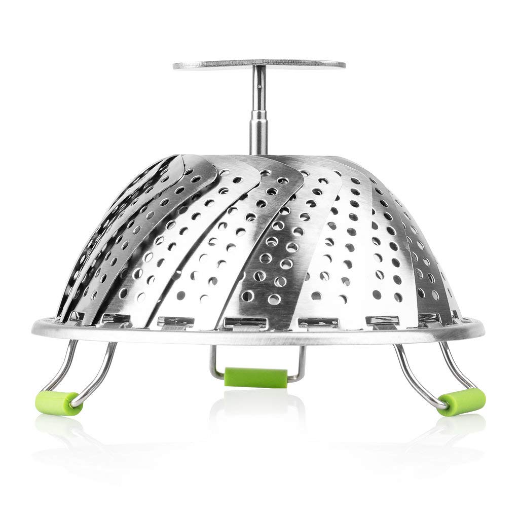 Stainless Steel Vegetable Steamer Basket Food Steaming Insert Fits