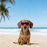 Enjoying Pink Small Dog Goggles UV Protection Adjustable Straps view 6