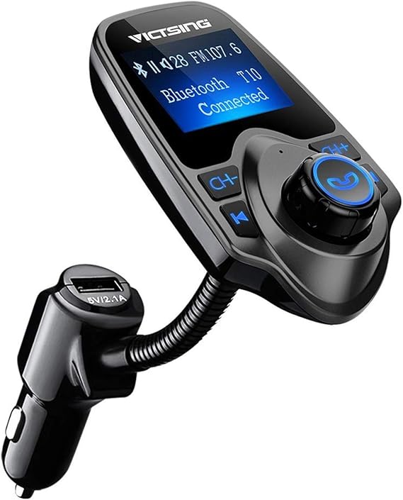 Amazon Com Victsing Bluetooth Fm Transmitter Wireless In Car