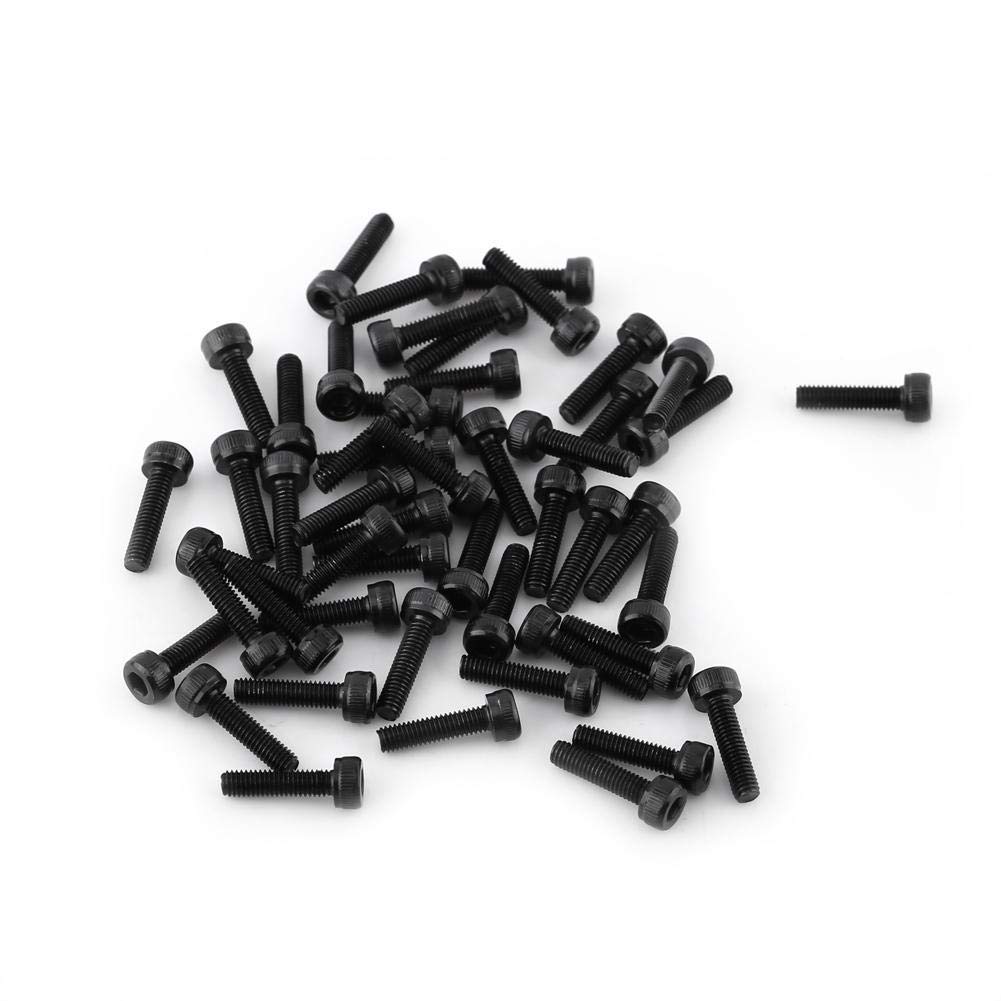 Metric Hex Socket Cap Head Screw Black 12.9 Grade Alloy Carbon Steel DIN912 4-50mm Full Thread Plain Finish Set (M3×12mm-50Pcs)