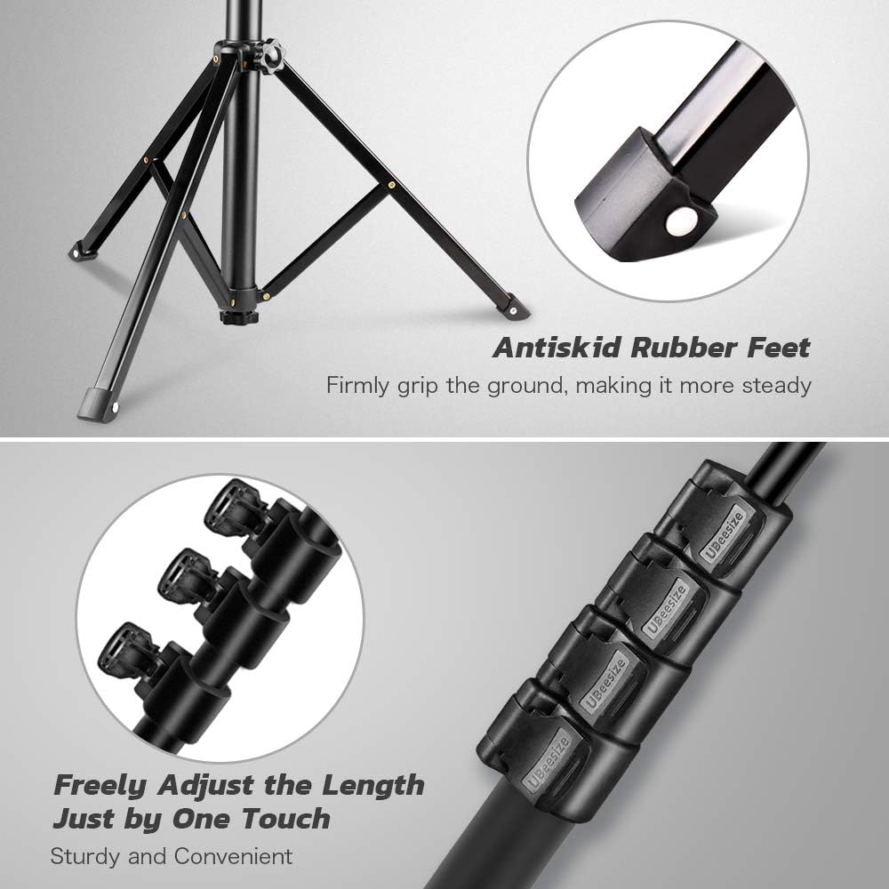 UBeesize 54-inch Selfie Stick Tripod, Detachable and Extendable Phone Tripod for Cell Phone, Compatible with iPhone and Android Phone, Includes Wireless Remote, Cell Phone Holder and Gopro Adapter: Electronics