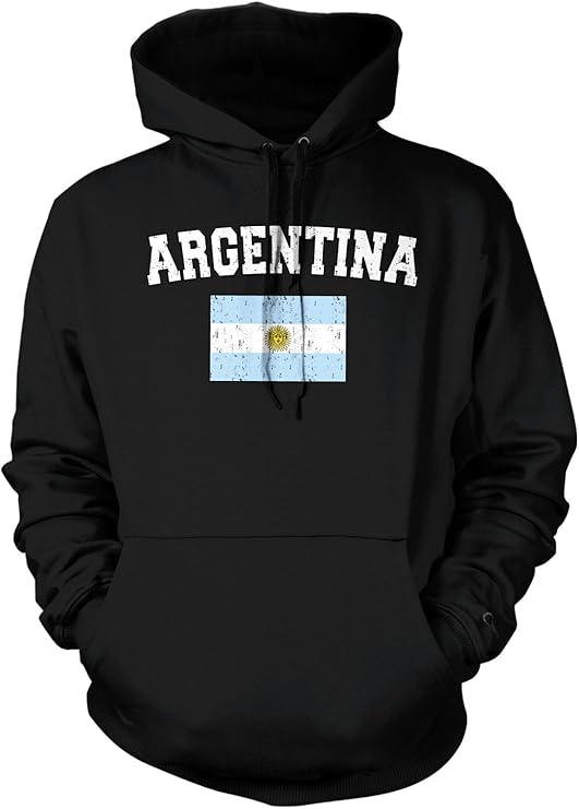 Amazon.com: Amdesco Men's Flag of Argentina, Argentine Flag Hooded Sweatshirt: Clothing