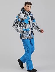 YEEFINE Men's Ski Suit Waterproof Snow Suits Two