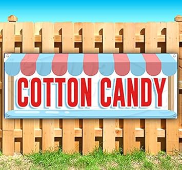 Amazon Com Cotton Candy 13 Oz Heavy Duty Vinyl Banner Sign With