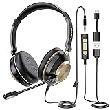 Wantek USB Computer Headset with Clear Chat
