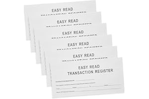 Veemoon Check Register Books for Personal Banking Transaction Recording Paper Checkbook Ledger with Currency
