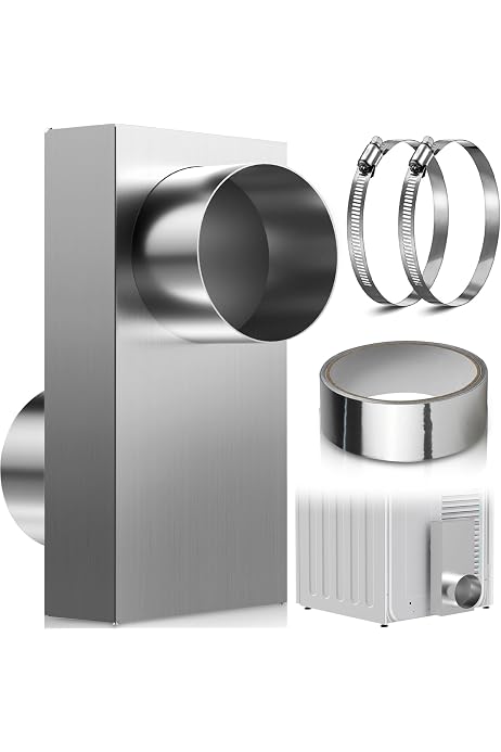 Adjustable Aluminum Periscope Dryer Vent - 0-5in Telescoping Duct For Tight Spaces