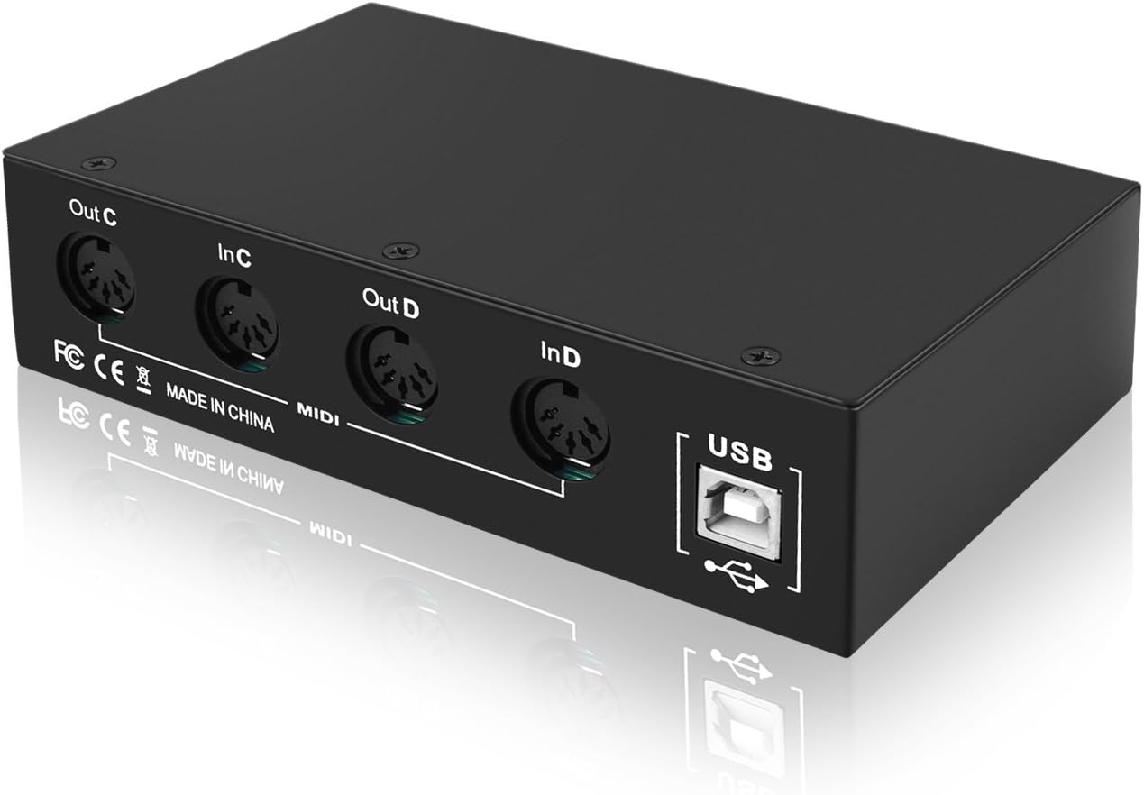 4I/4O MIDI Interface Box - 2I/4O MIDI Merge Box