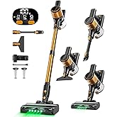 Cordless Vacuum Cleaner, 8 in 1 Vacuum Cleaner for Home with LED Display, 3 Suction Modes, 45mins Runtime Lightweight Stick V